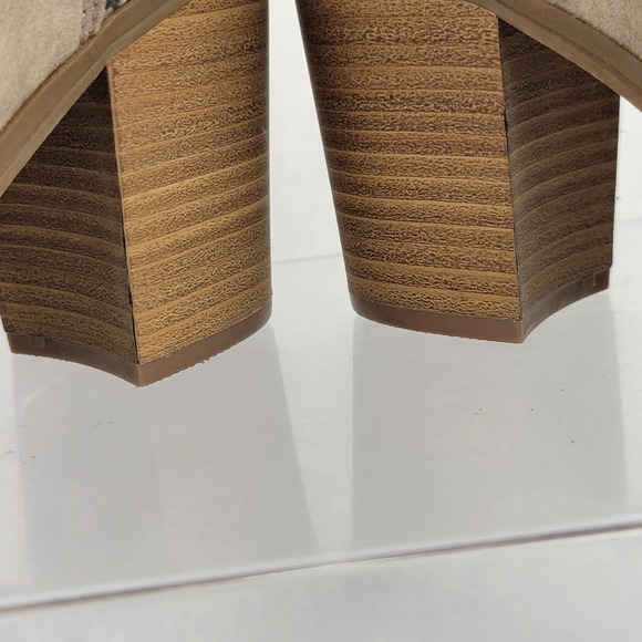 Dolcetta Jordan Womens 7.5 Snakeskin Ankle Boot Casual High Heeled Booties Vegan - Picture 5 of 12